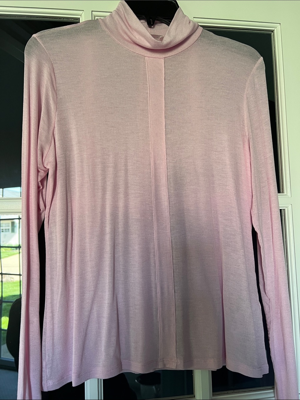 Marcella NYC NWOT Light Pink Long Sleeve Mock Neck Top